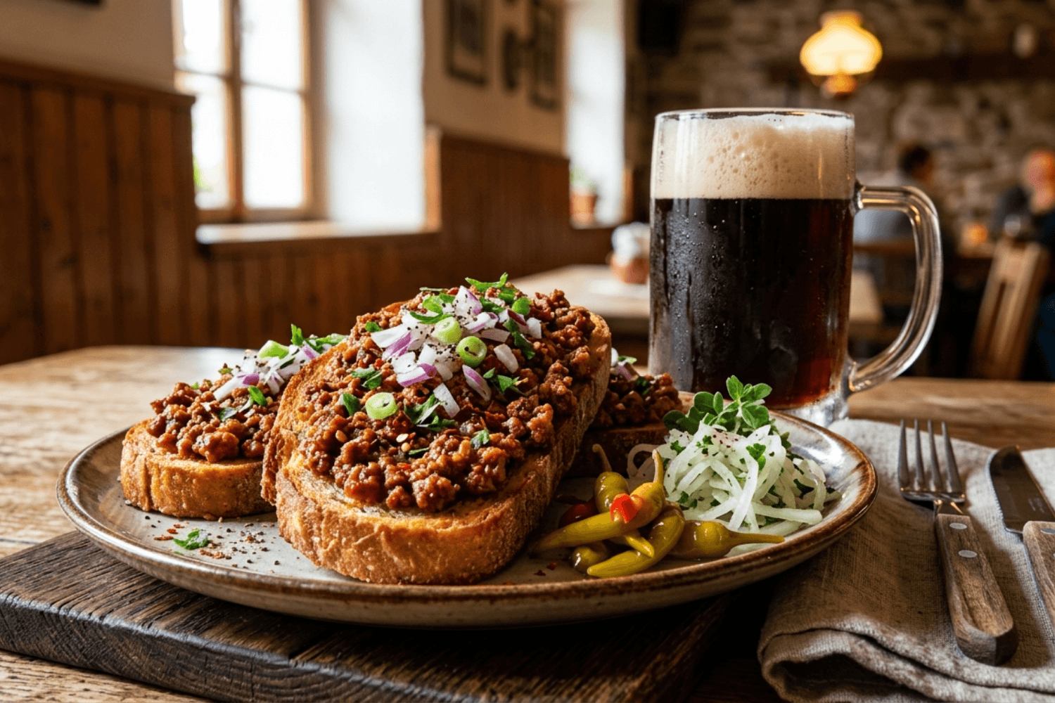 Pikantní topinky s masovou směsí